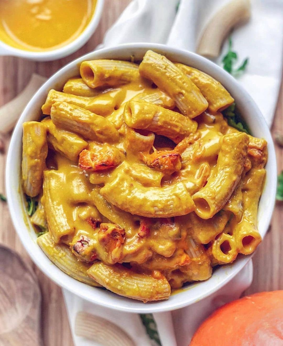 Lemon Pumpkin Mac and Cheese with Roasted Pumpkin