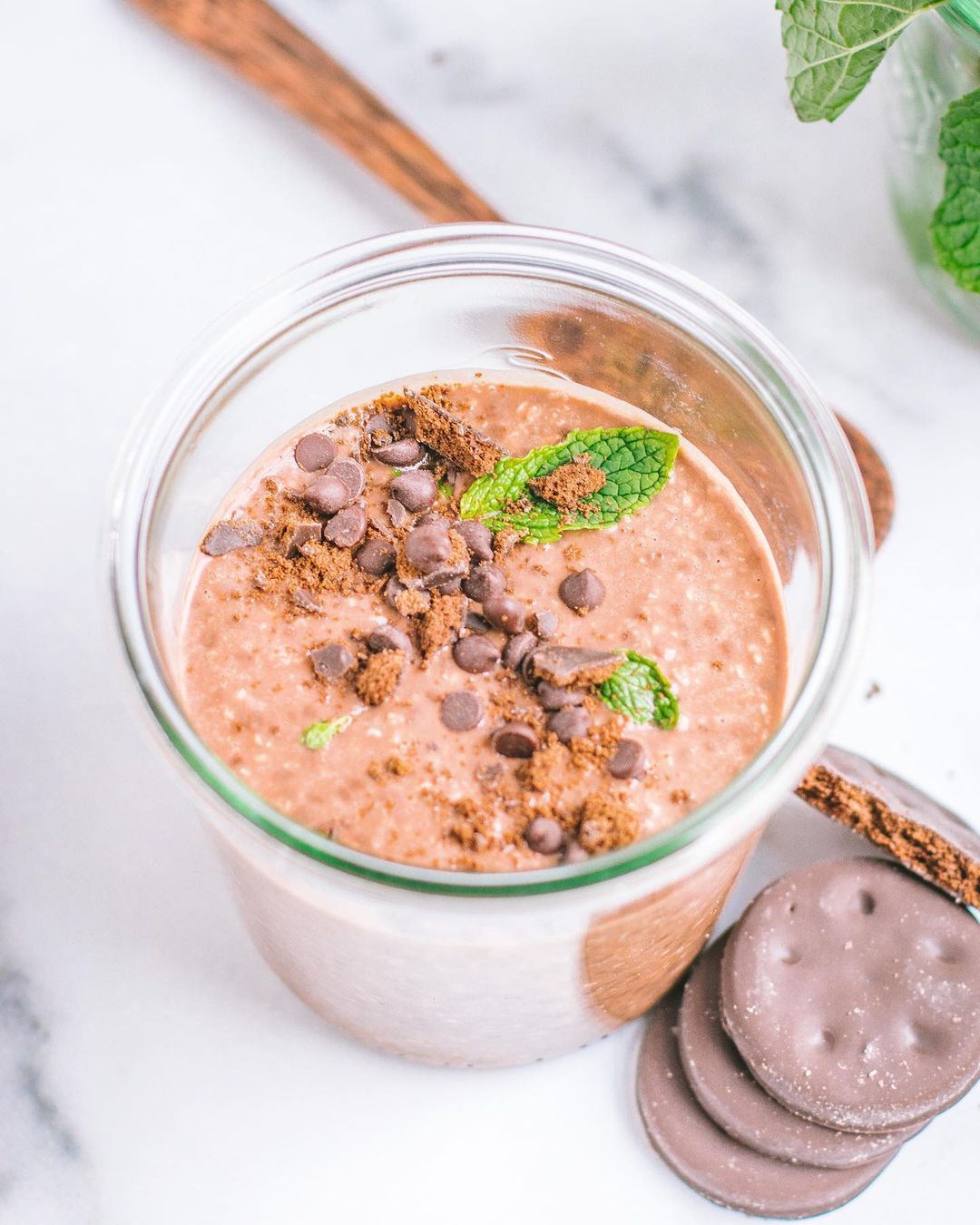 Thin Mint Protein Oats