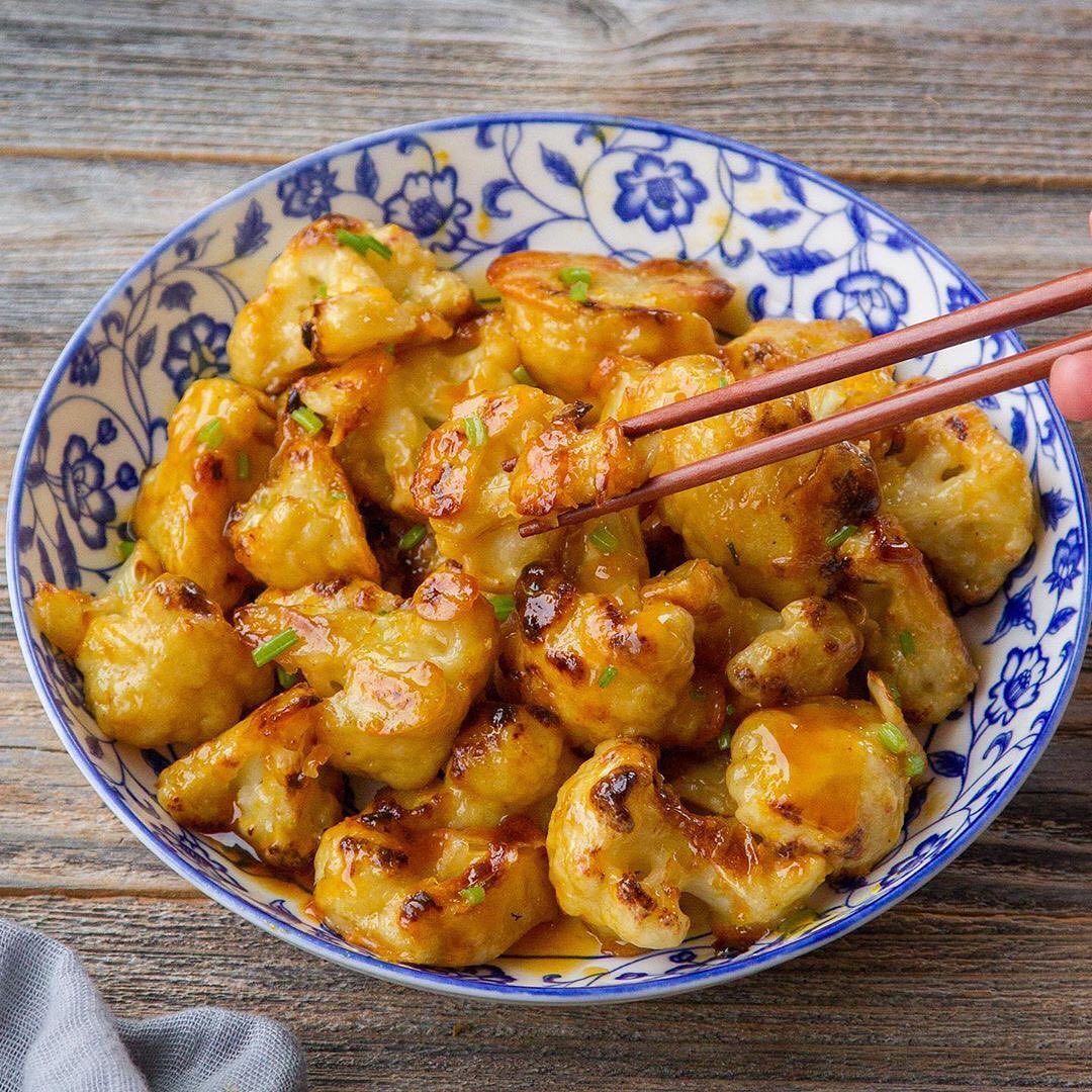 Baked Orange Cauliflower Bites