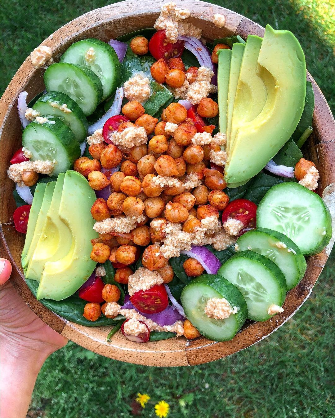 Roasted Buffalo Chickpea Salad