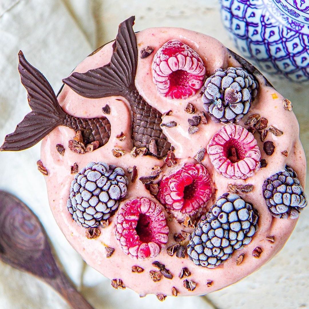 Frozen Banana Mango Smoothie with Coconut Milk