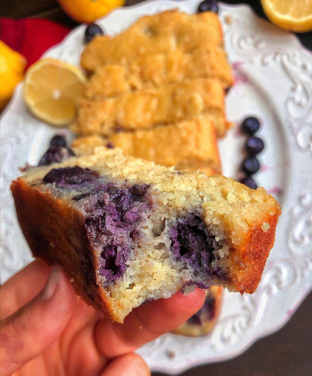 Gluten-Free Paleo Lemon Blueberry Loaf