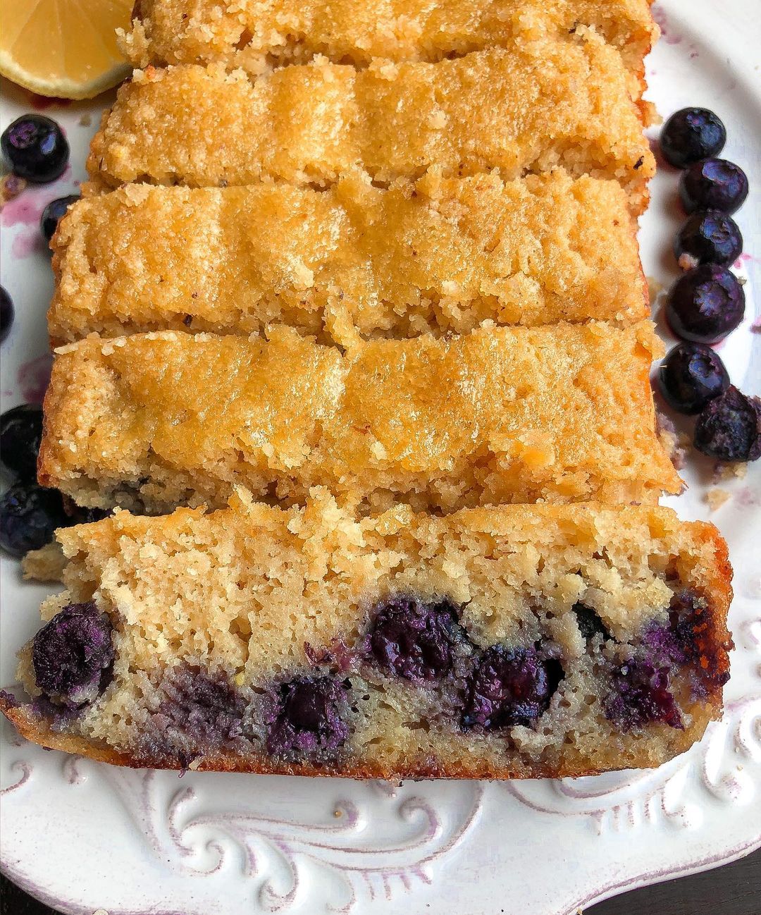 Gluten-Free Paleo Lemon Blueberry Loaf