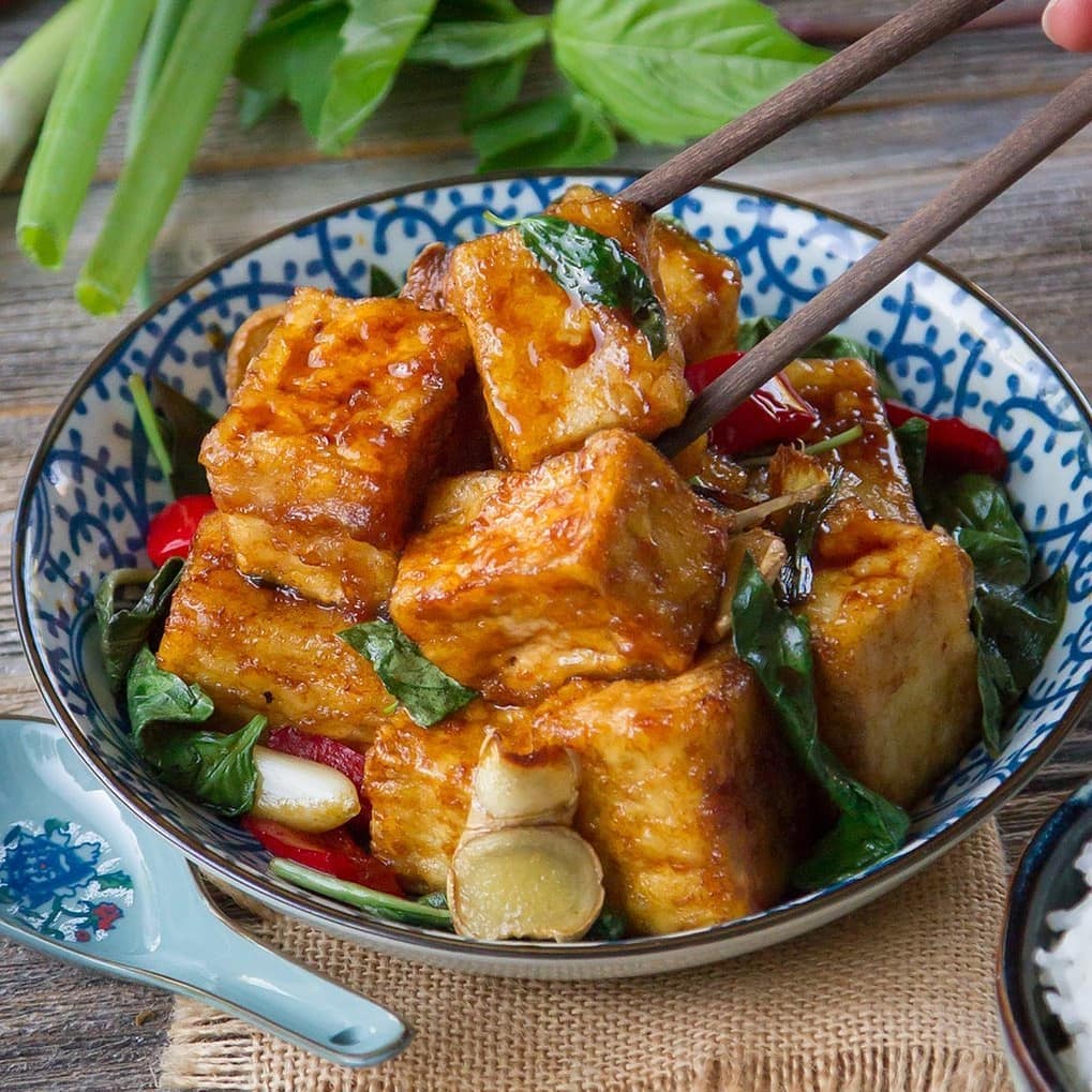 Three-Cup Tofu (San Bei Tofu '三杯豆腐')