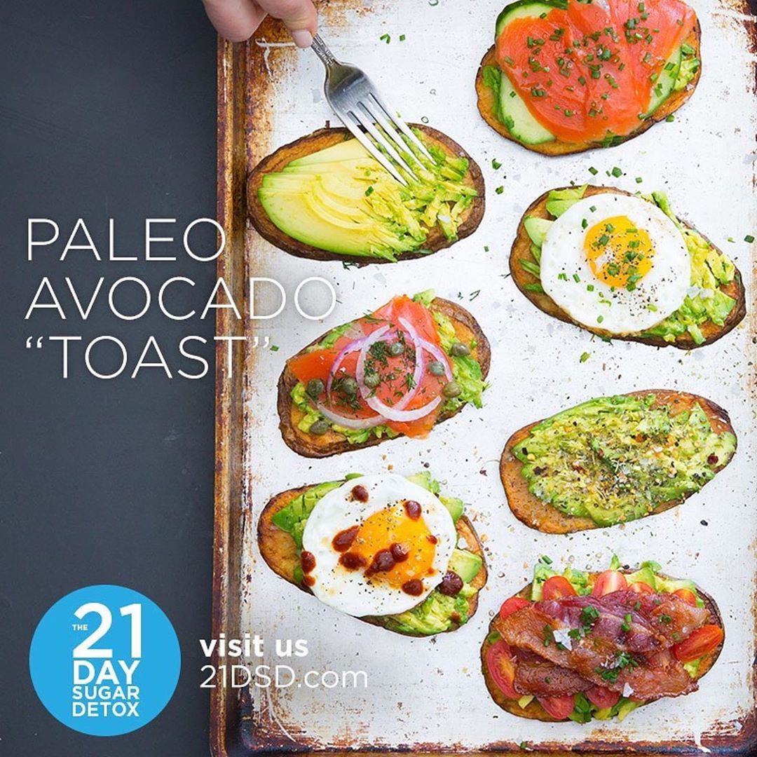 Paleo Avocado Toast on Potato Slices
