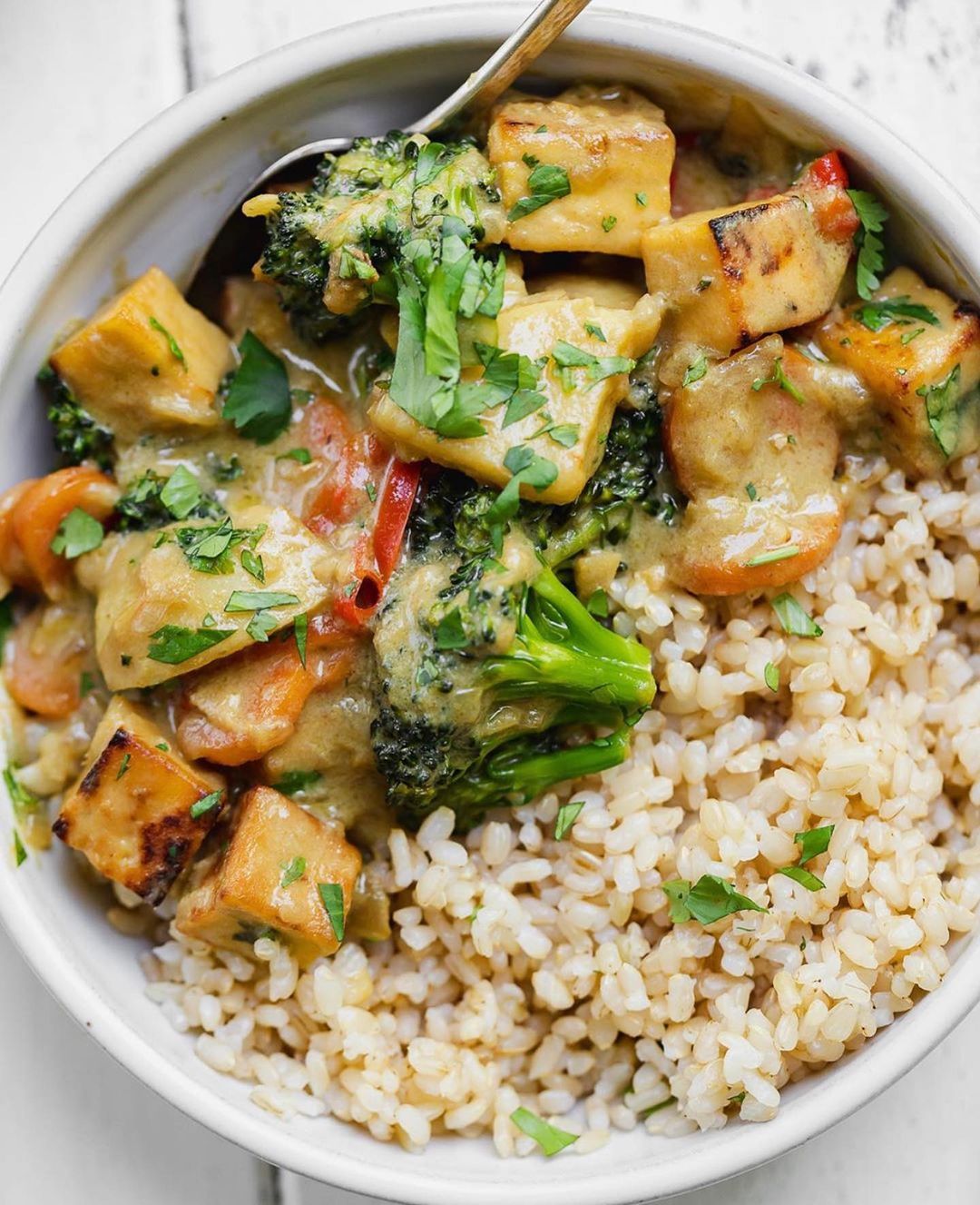 Vegan Thai Green Curry Dish