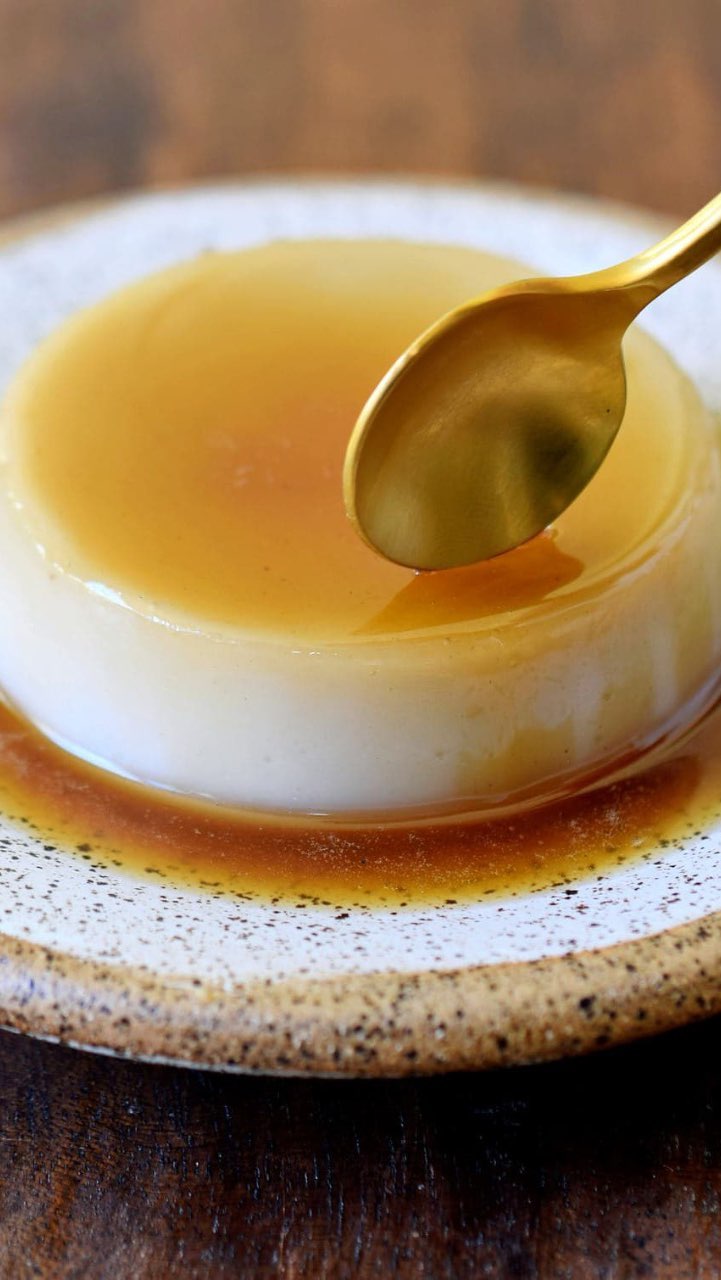 Vegan Caramel Flan with Coconut Custard