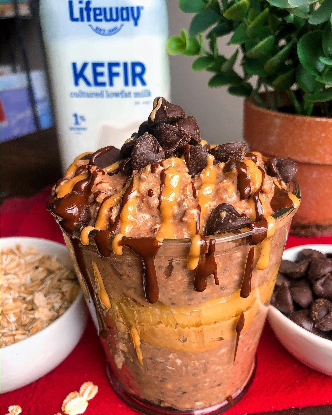 Peanut Butter Cup Overnight Oats