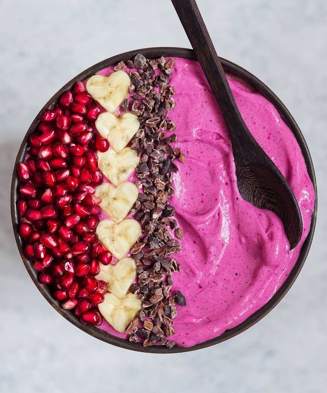 Creamy Frozen Banana Nice Cream with Pink Pitaya