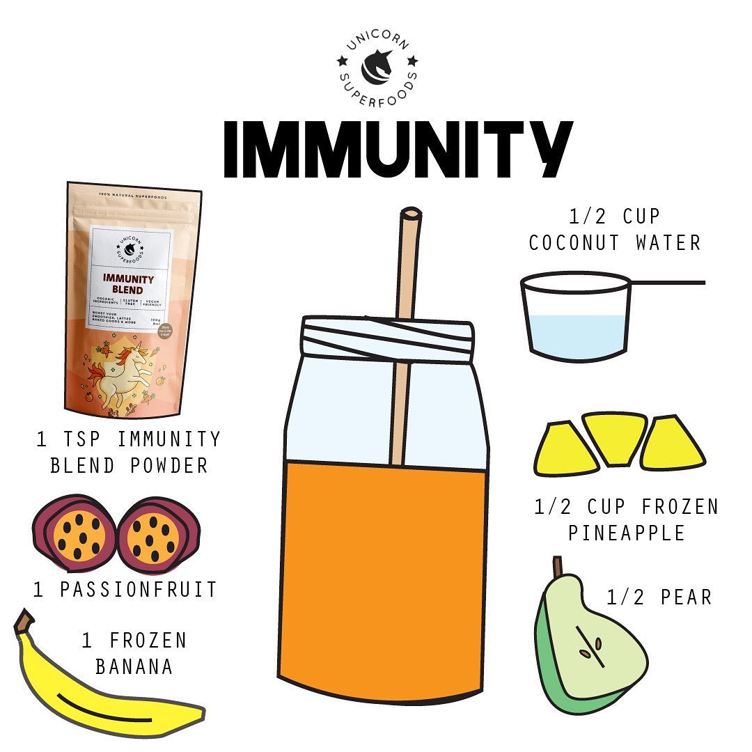 Immune Boosting Smoothie with Fruits and Superfoods