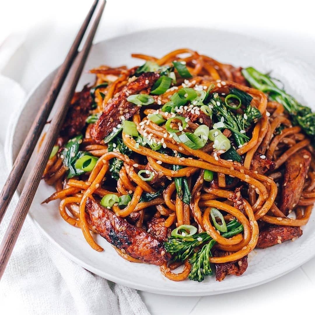 Vegan Hokkien Noodle Stir Fry Dish