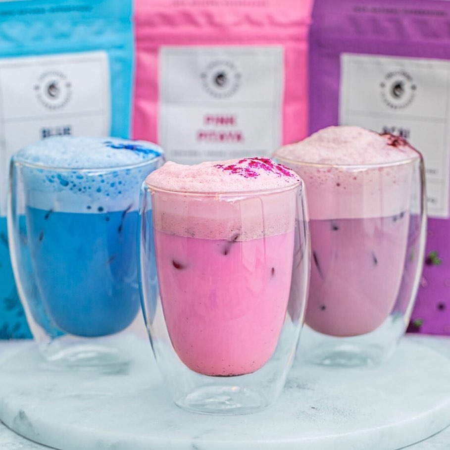 Colorful Superfood Latte Drink