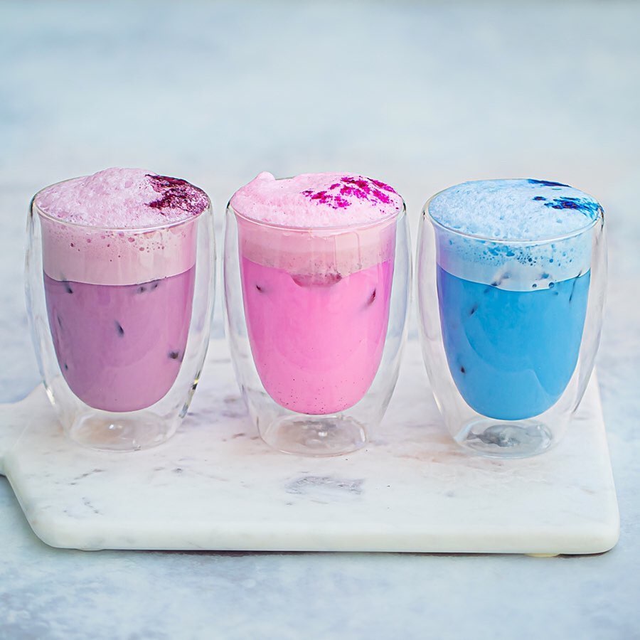 Colorful Superfood Latte Drink
