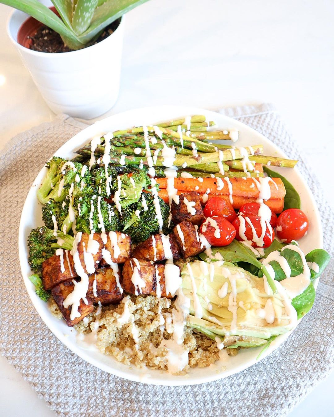 Roasted Veggies and Tempeh Nourish Bowl