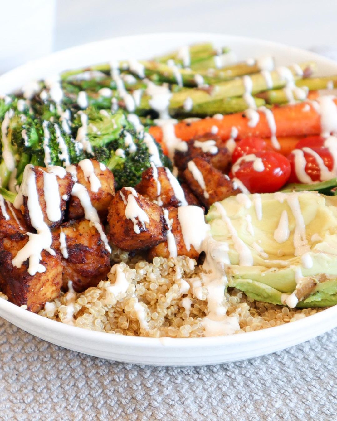 Roasted Veggies and Tempeh Nourish Bowl