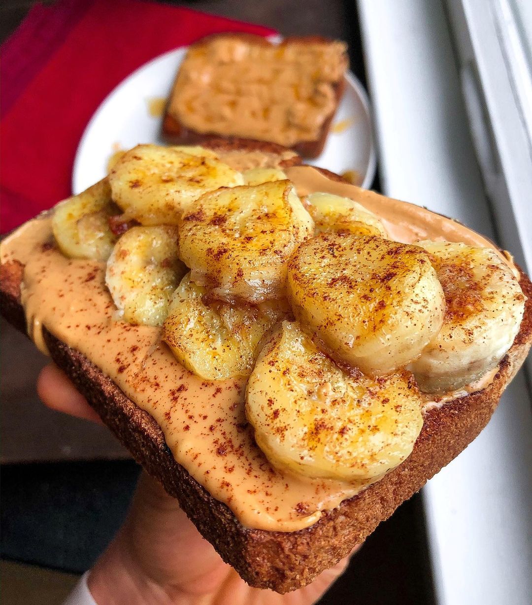 Peanut Butter and Caramelized Banana Toast