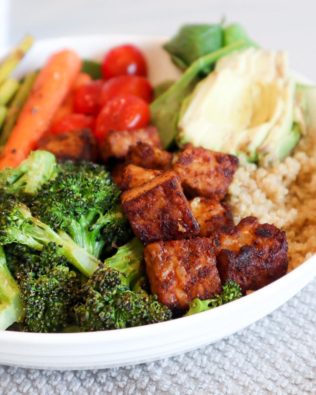 Roasted Veggies and Tempeh Nourish Bowl