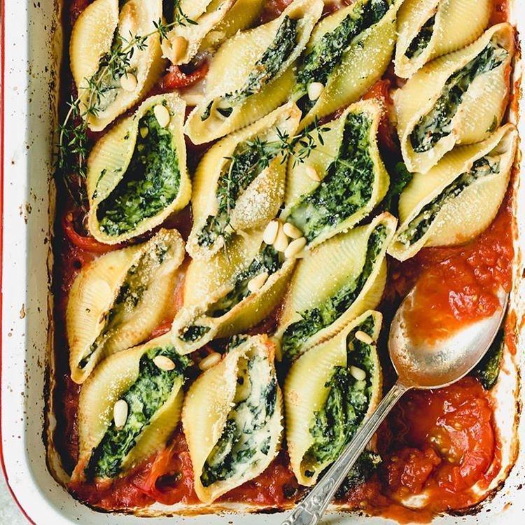 Vegan Ricotta Stuffed Pasta Shells