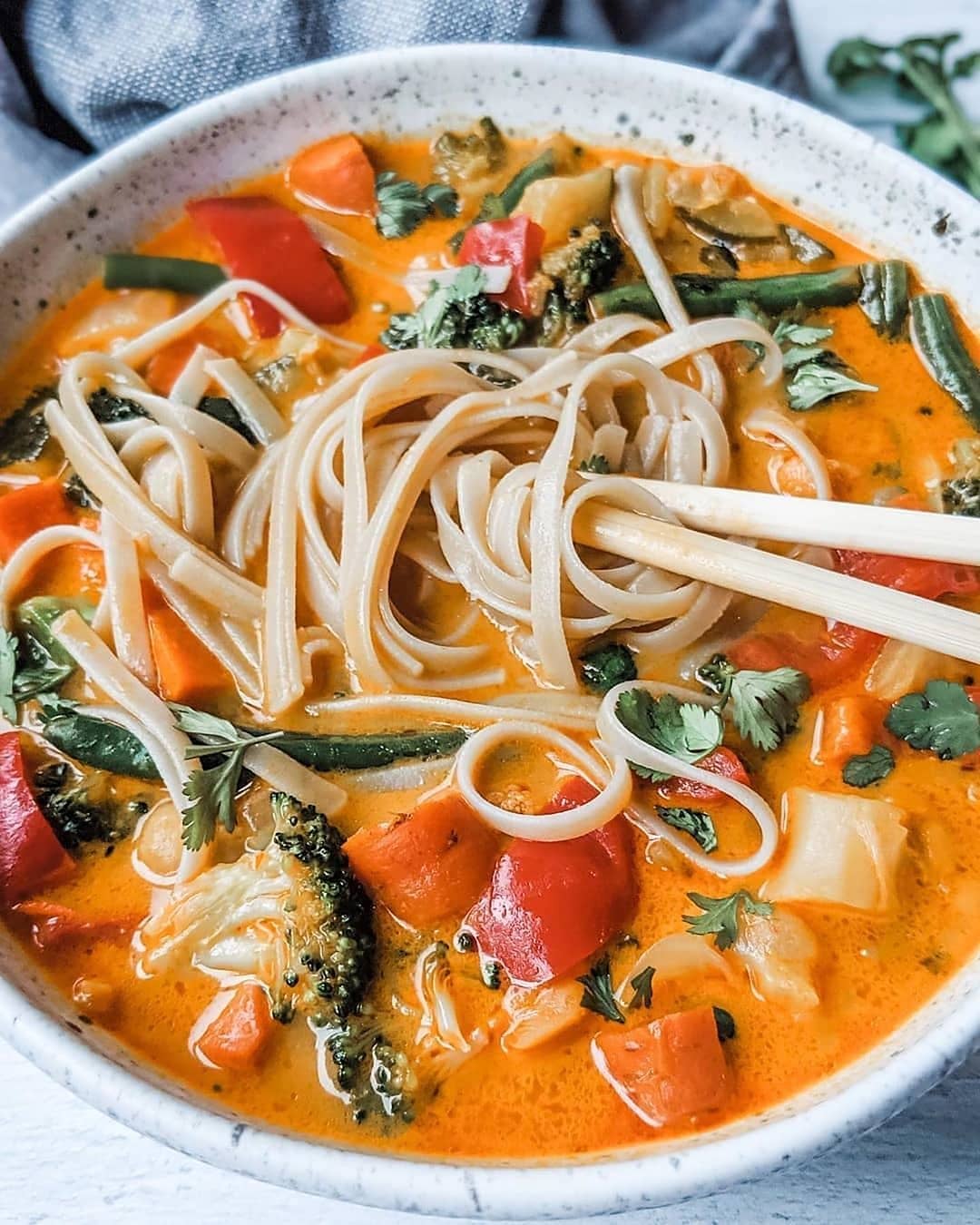 Vegetable Curry Noodle Soup