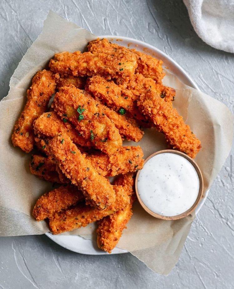 Crispy Baked Buffalo Tofu Wings