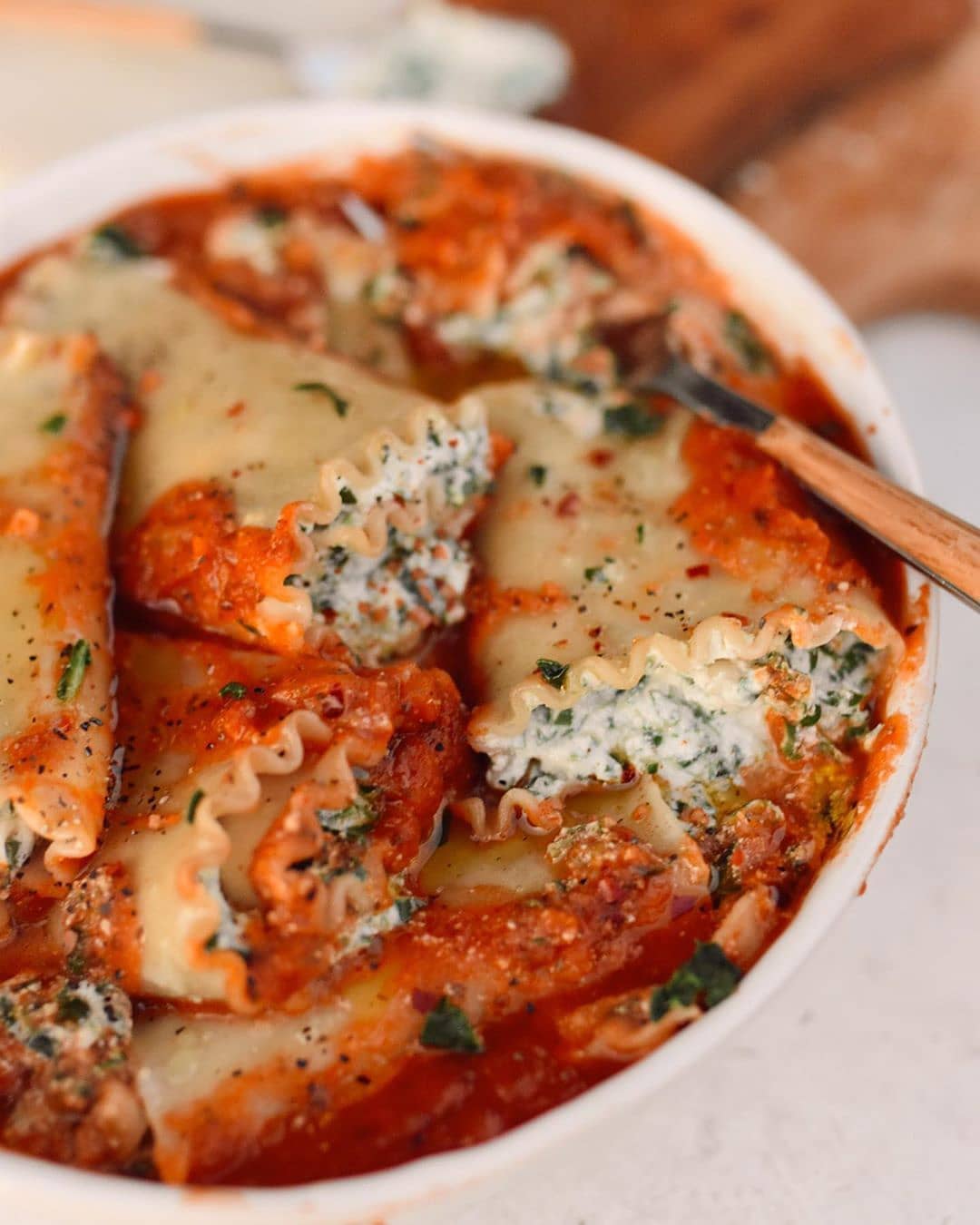 Easy Lasagna Vegan Ricotta Roll