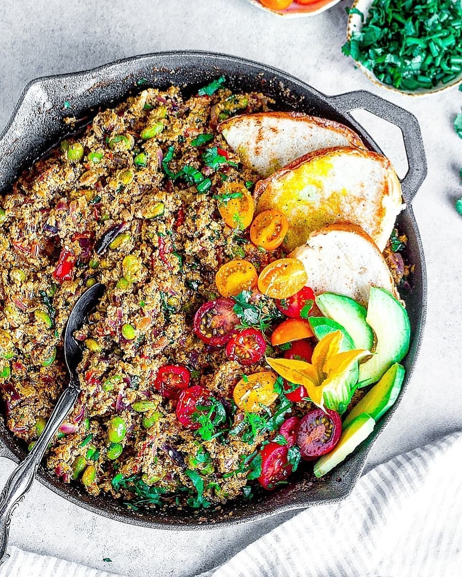 Easy Indian Masala Tofu Scramble