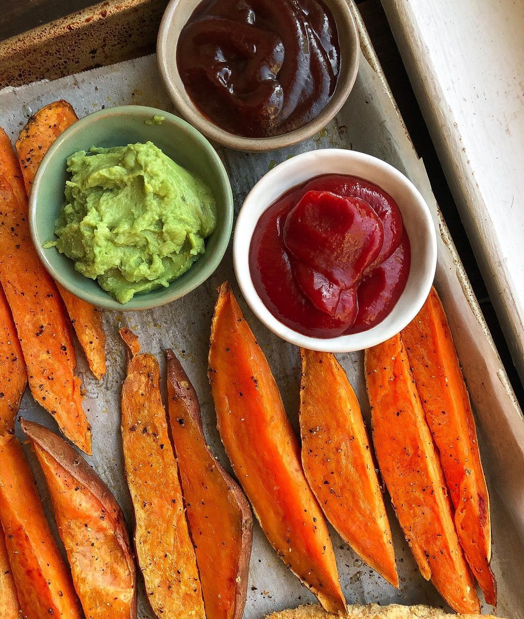Sheet Pan Chicken Tenders and Sweet Potato Fries