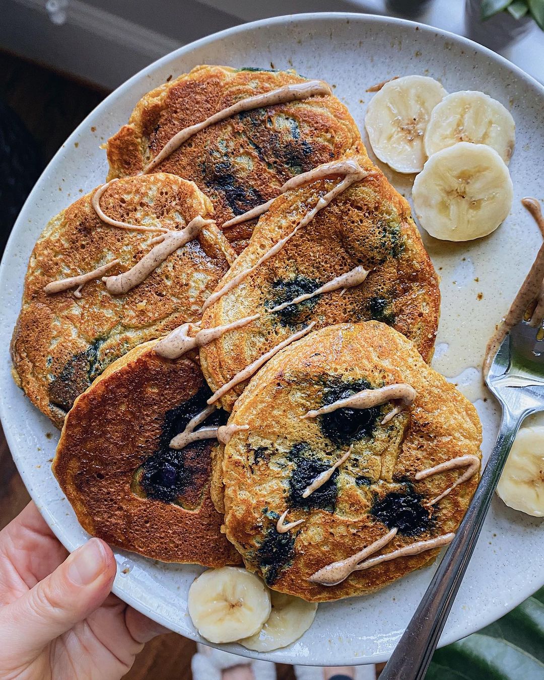 Paleo Blueberry Sweet Potato Pancakes