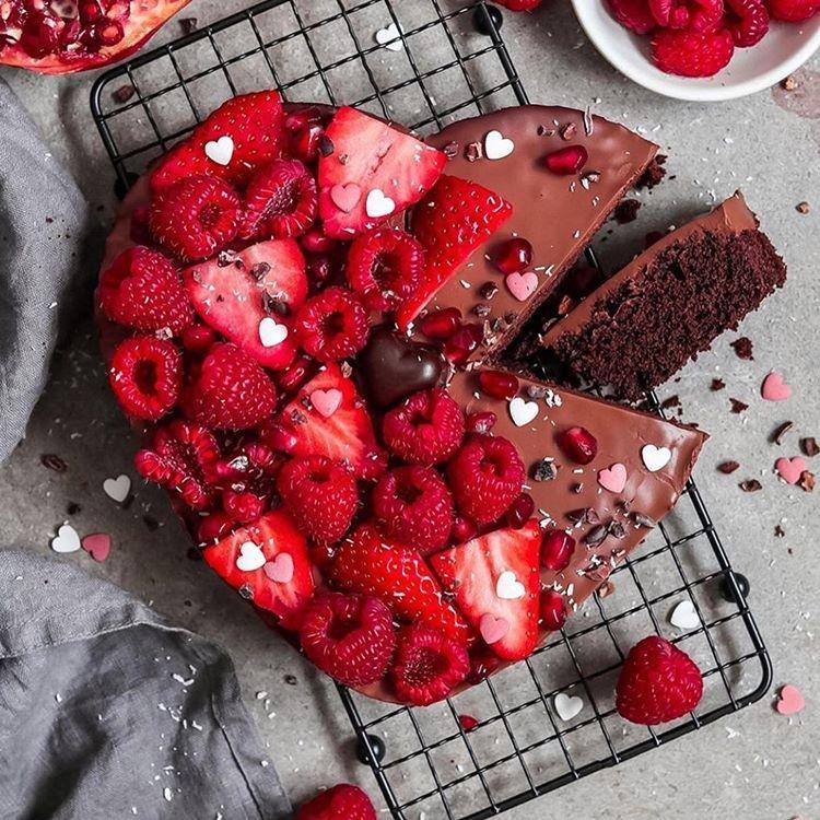 Heart Shaped Vegan Chocolate Cake