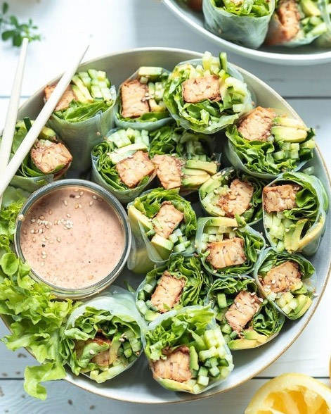 Vegetable Tempeh Spring Rolls