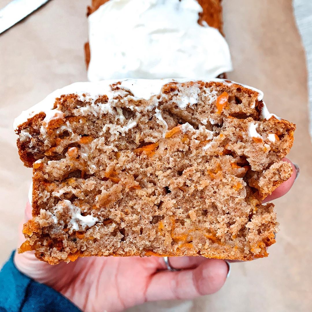 Carrot Cake Bread with Cream Cheese Frosting