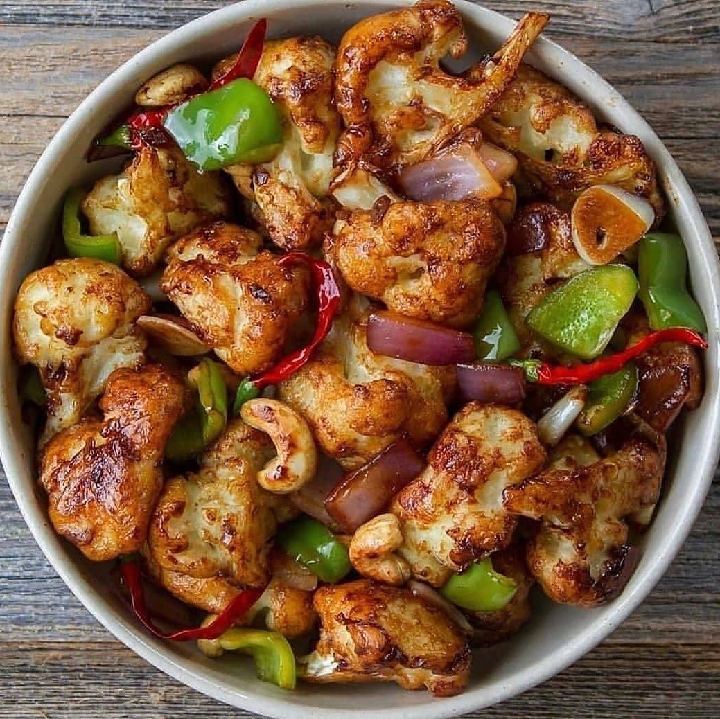 Vegan Kung Pao Cauliflower Stir Fry