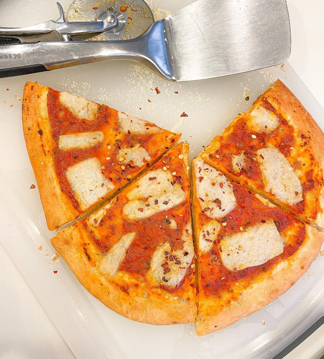 Homemade Fluffy Pizza with Crispy Edges