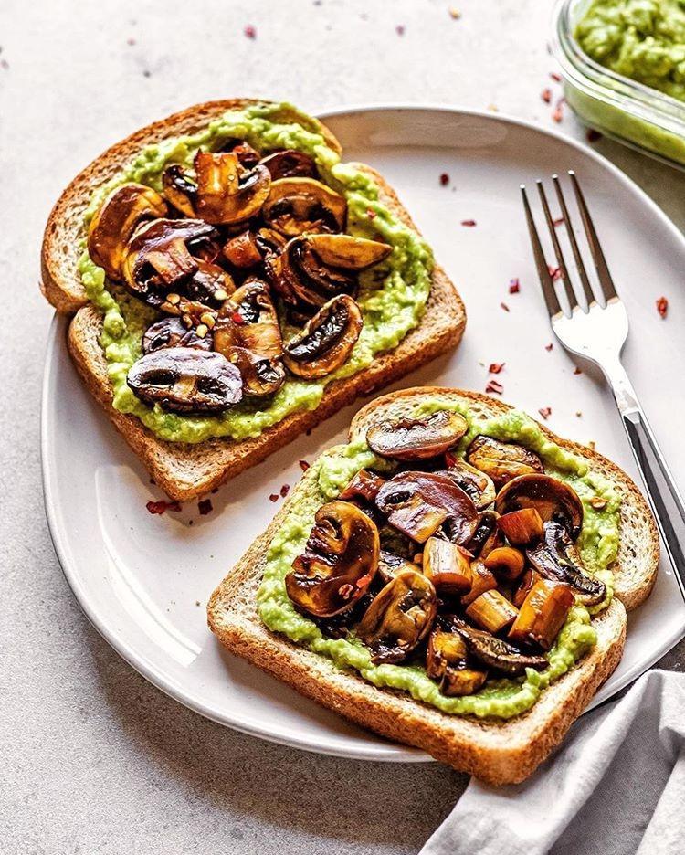 Avocado and Mushroom Toast