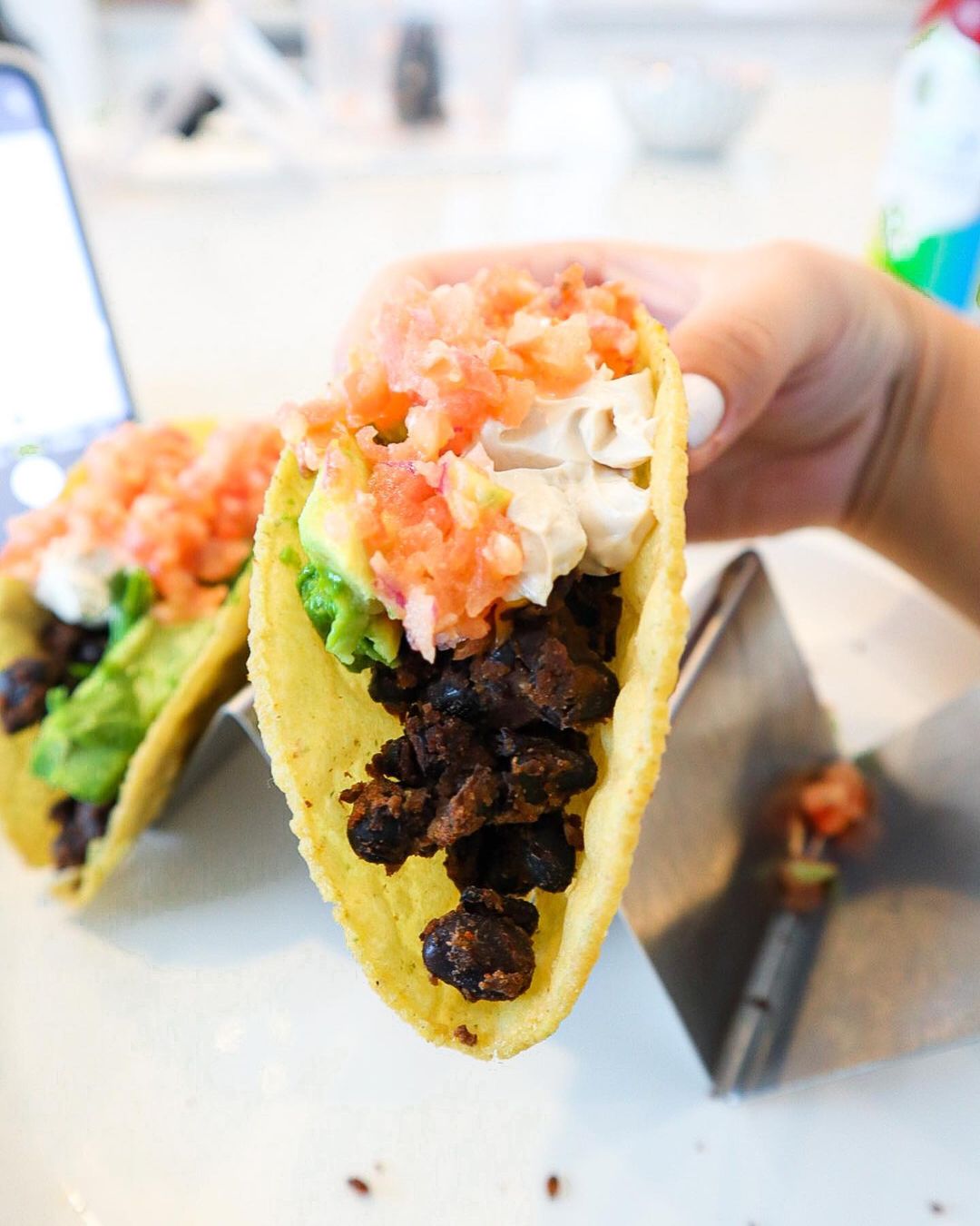 Black Bean Tacos with Homemade Salsa