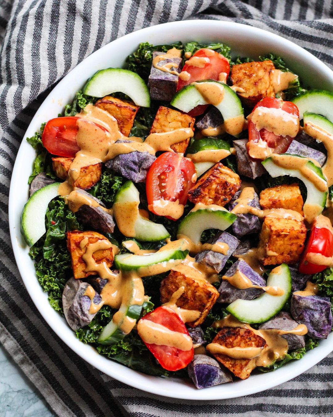 Chili Lime Tahini Kale Salad