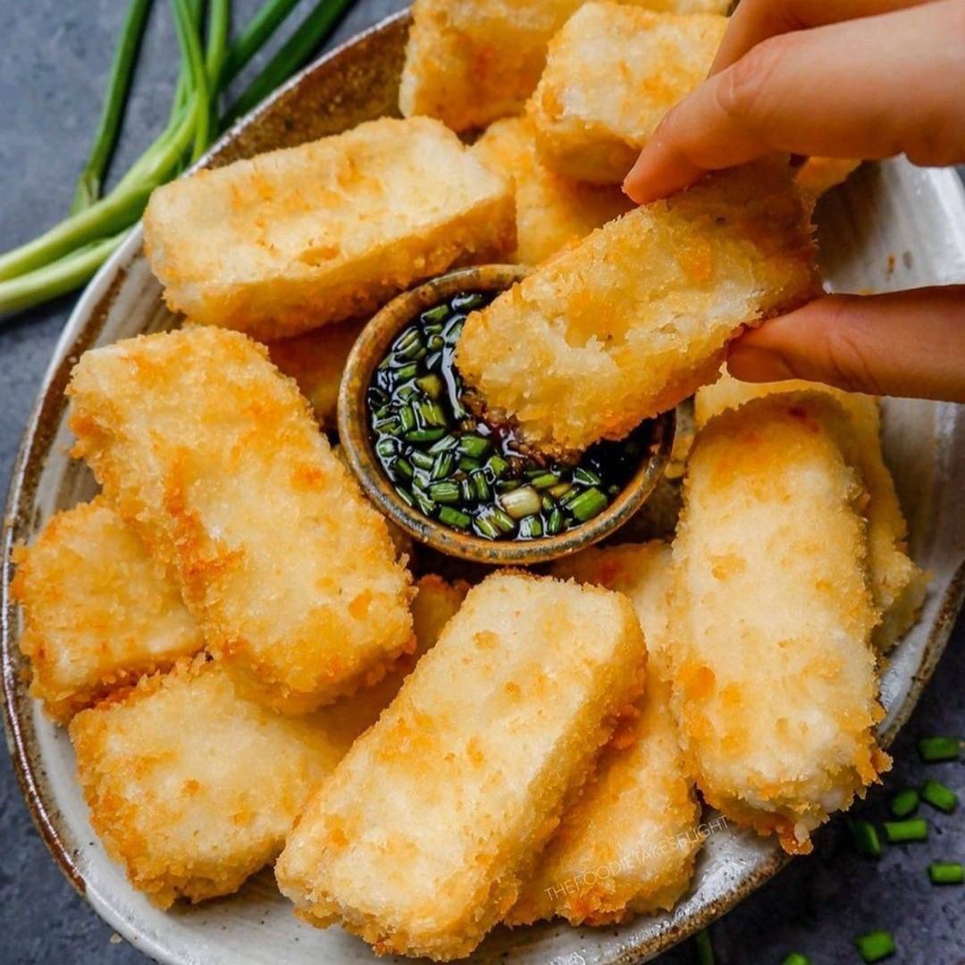 Crispy Tofu with Sweet Scallion Sauce