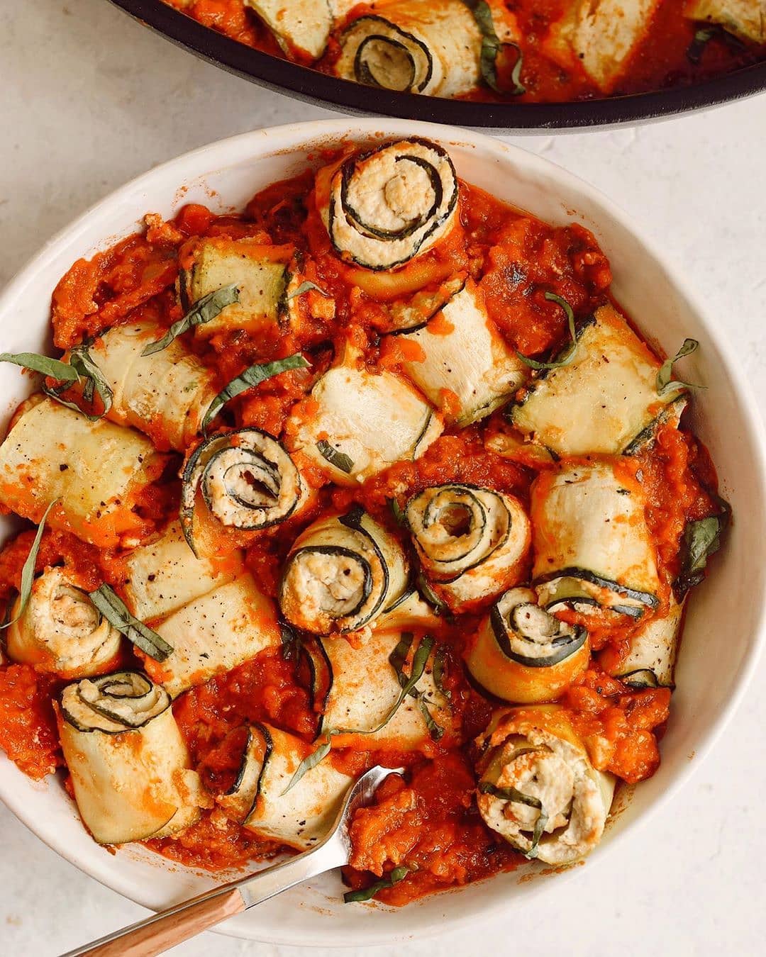 Vegan Zucchini Ricotta Roll Ups