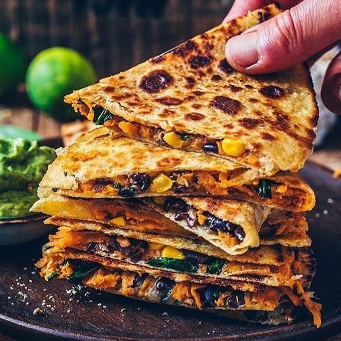 Vegan Sweet Potato Quesadillas