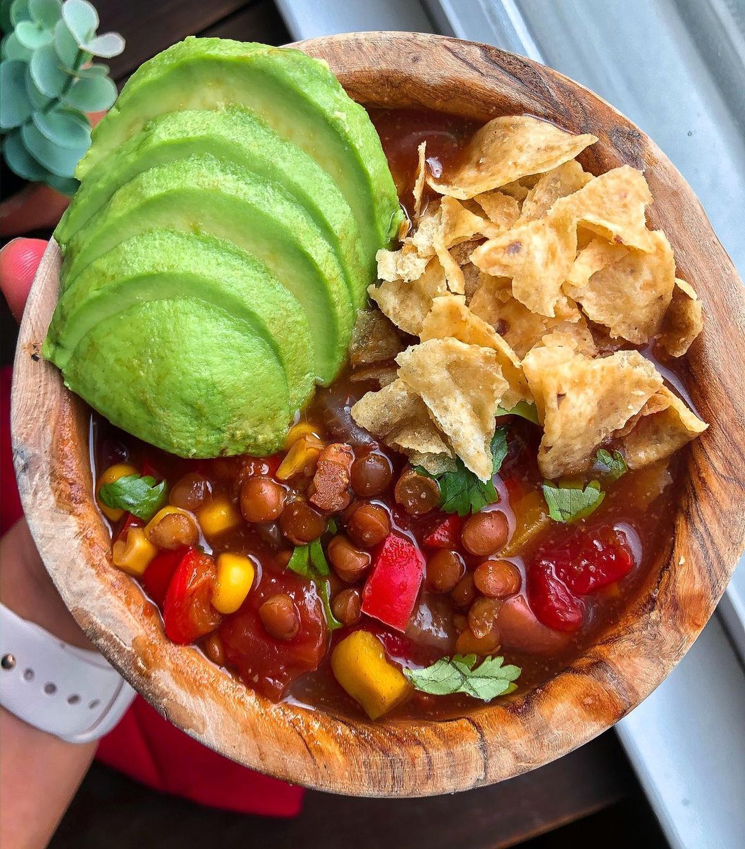 Instant Pot Lentil Tortilla Soup
