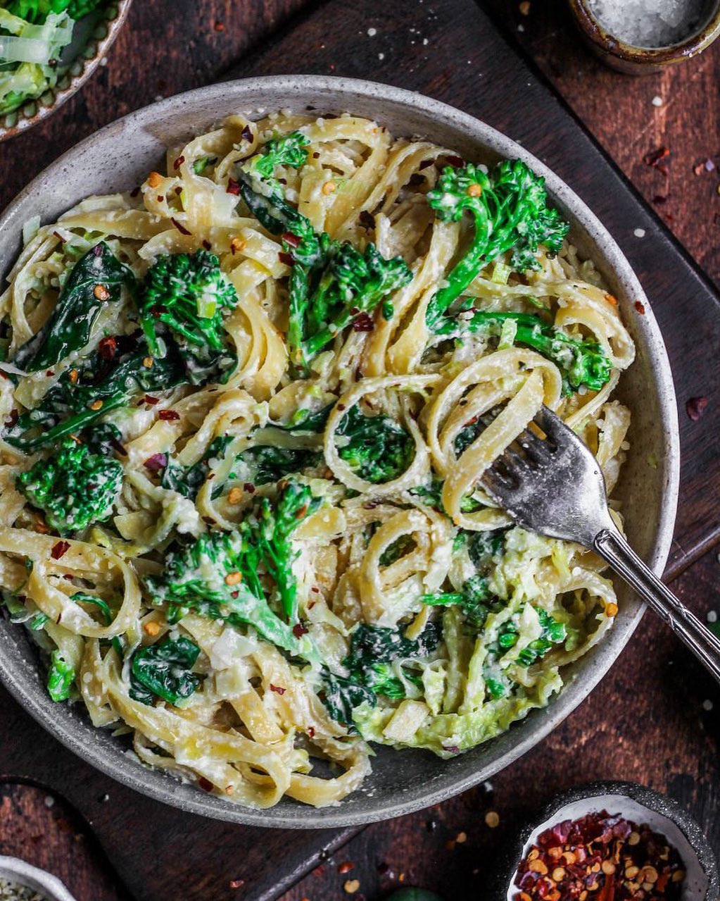 Winter Greens Cheesy Pasta