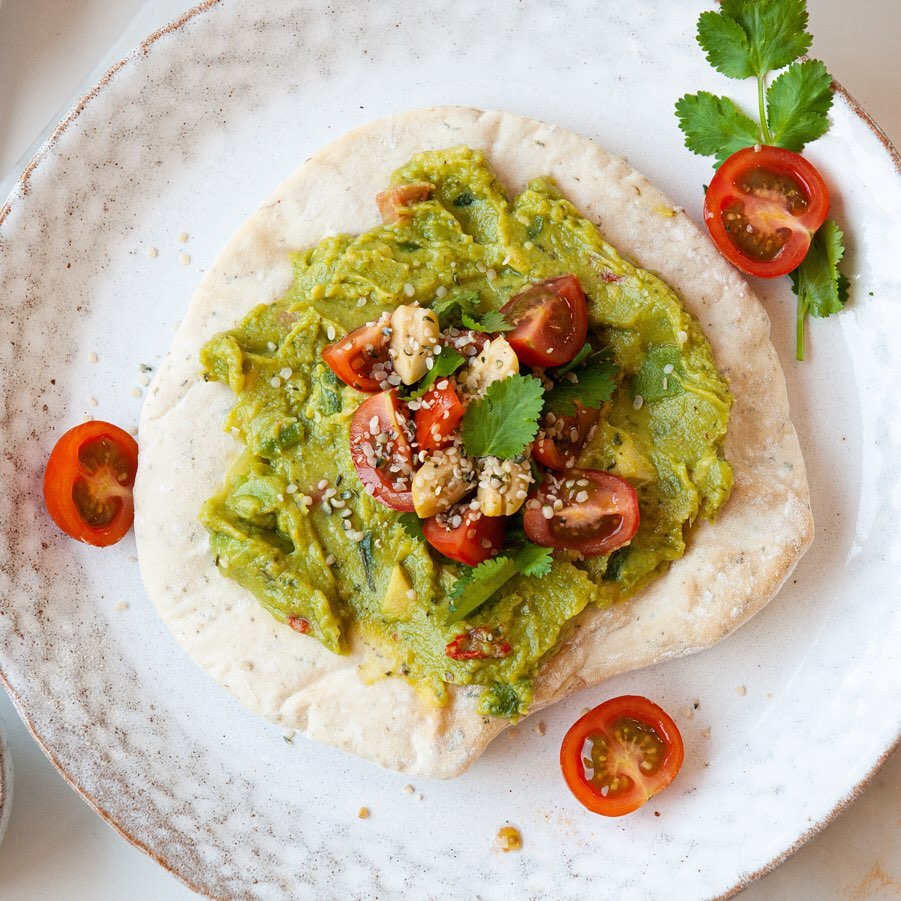 Guacamole with Jalapeño and Red Peppers