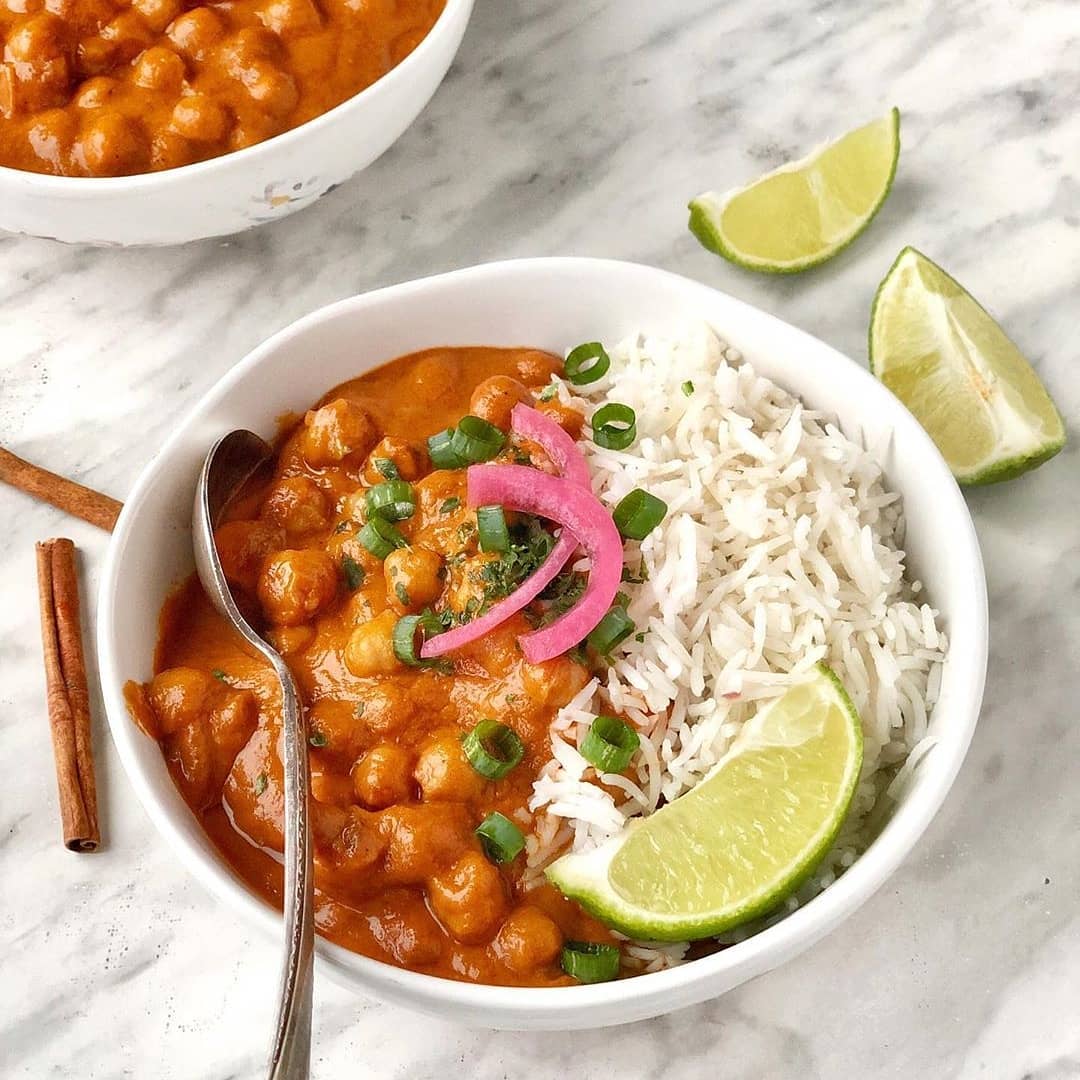 Indian Inspired Butter Chickpeas Dish