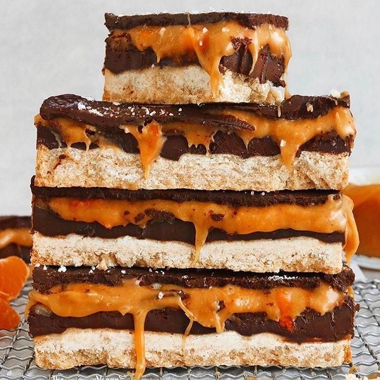 Vegan Orange Twix-Style Bars