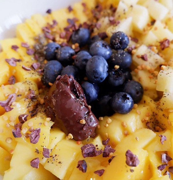 Pineapple Chocolate Chia Seed Breakfast Bowl