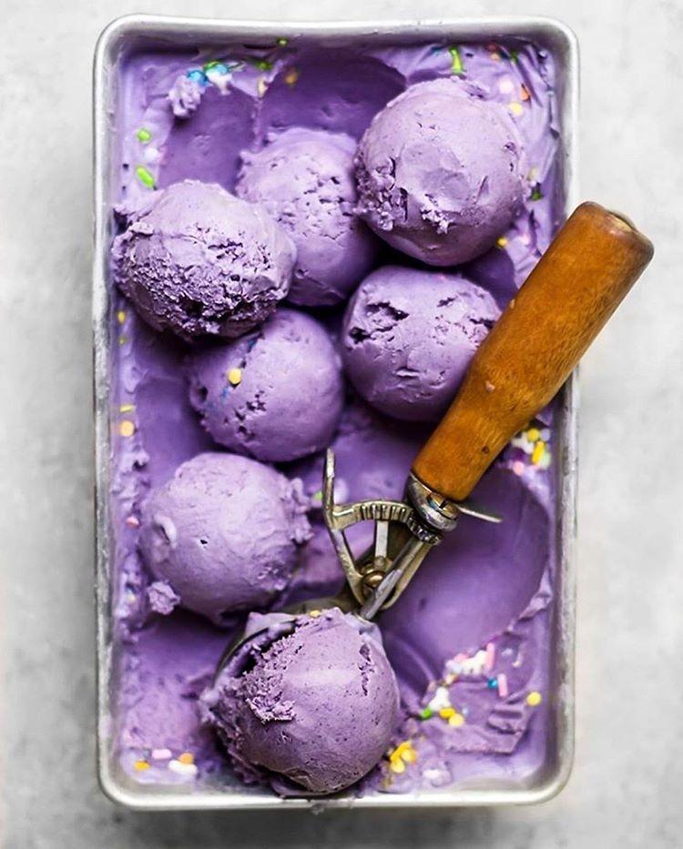 Vegan Blueberry Vanilla Maple Ice Cream