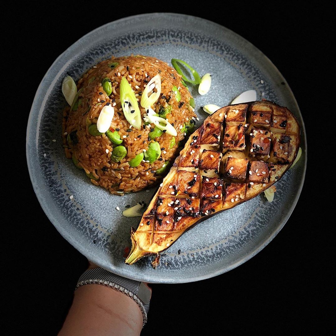 Miso Glazed Aubergine with Sesame