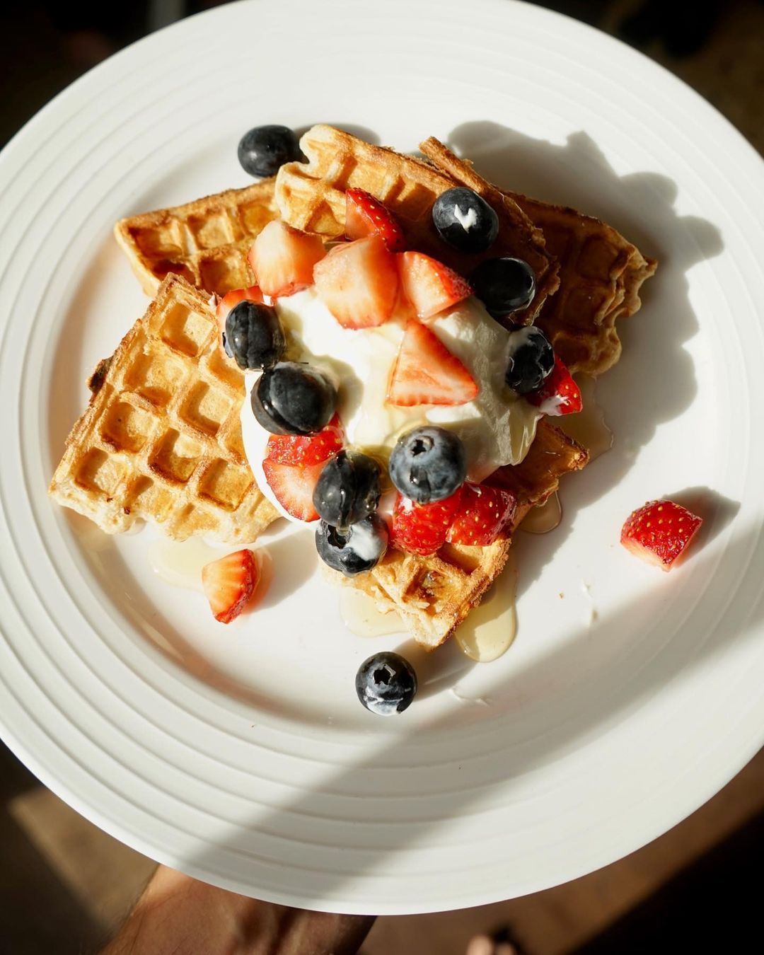 Banana and Yogurt Waffles