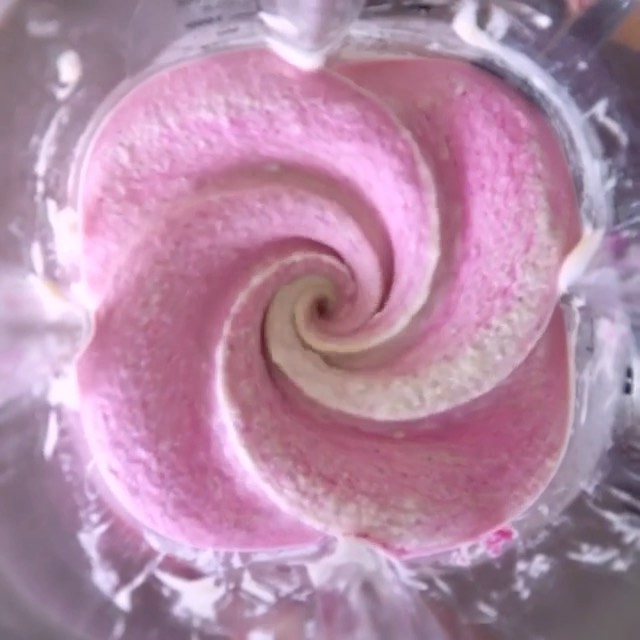 Pink Nice Cream with Fresh Berries