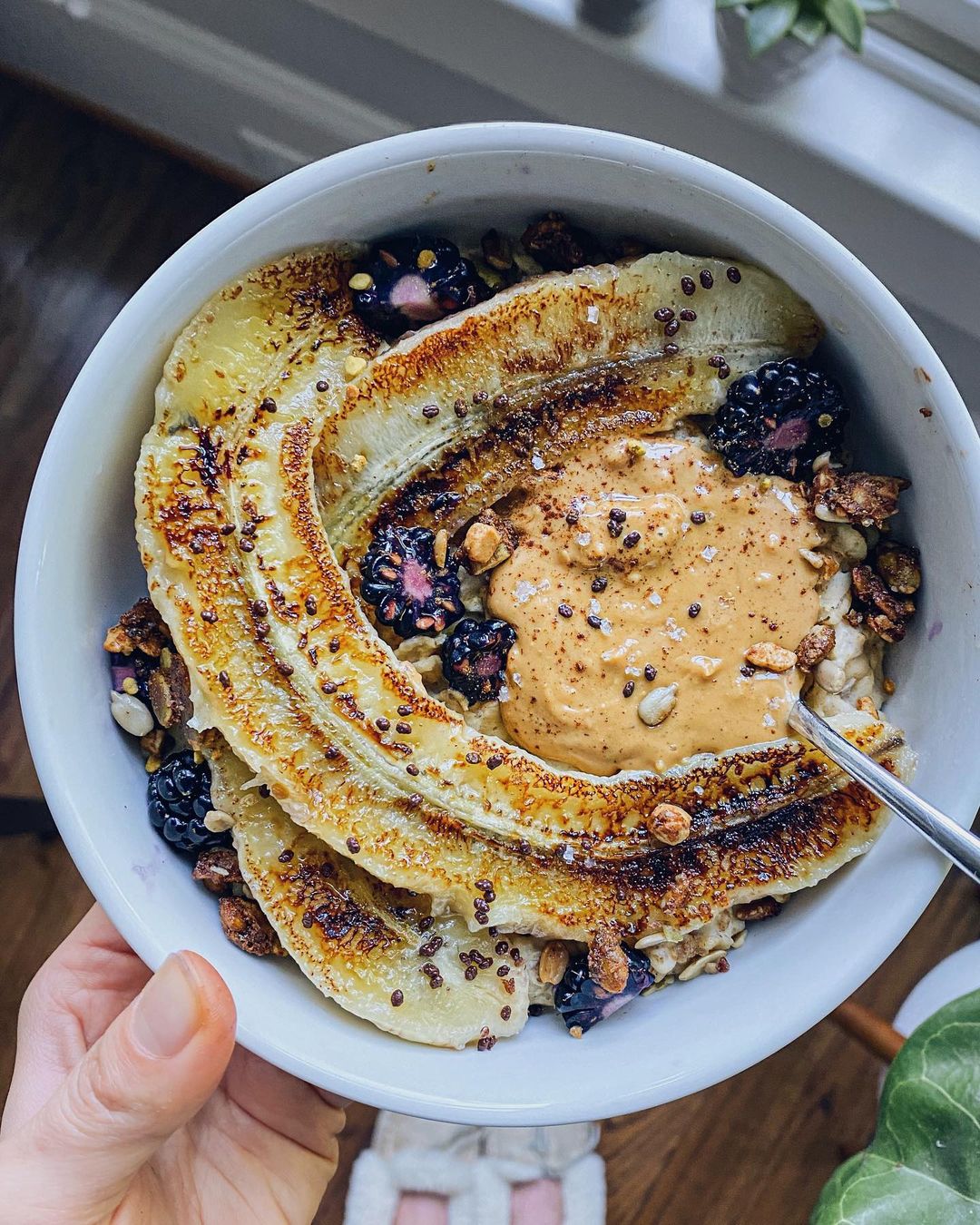 Caramelized Banana Peanut Butter Oatmeal